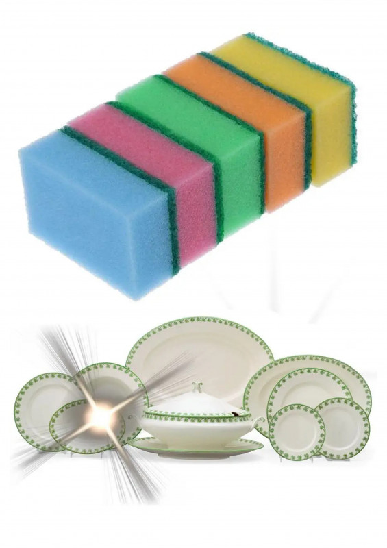 Губки для посуды 5шт JUMBO