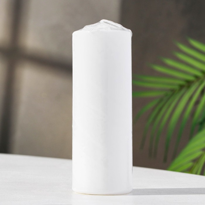 Свеча-цилиндр, 5х15см белая