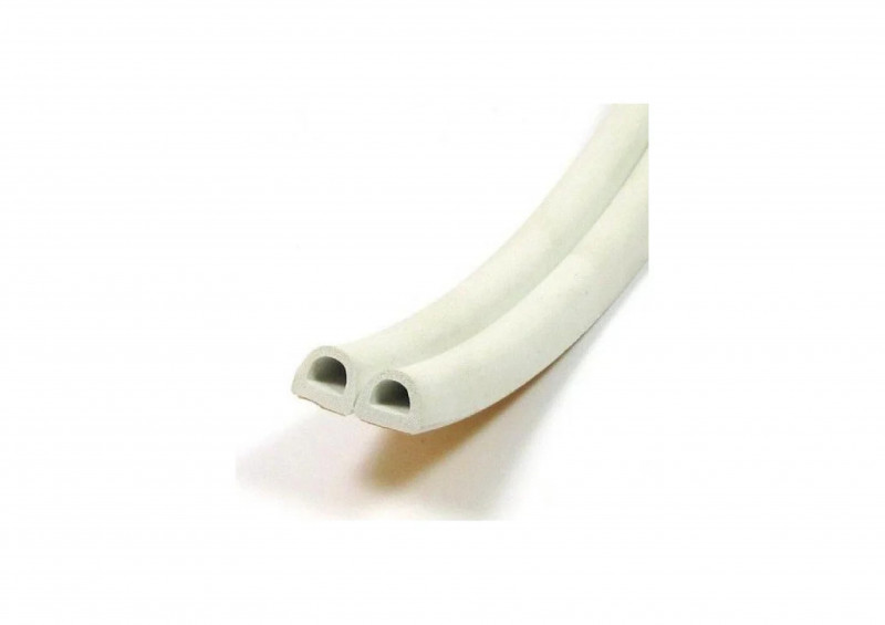 Уплотнитель бытовой резиновый WALLS D-профиль самоклеющийся белый 10м