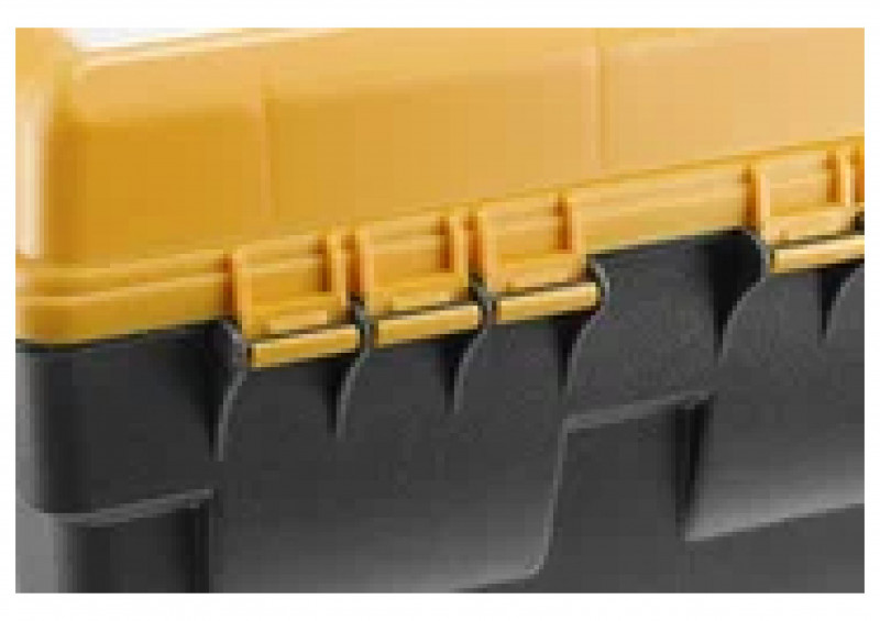 Ящик для инструментов 18" с секциями черный с желтым ТИТАН