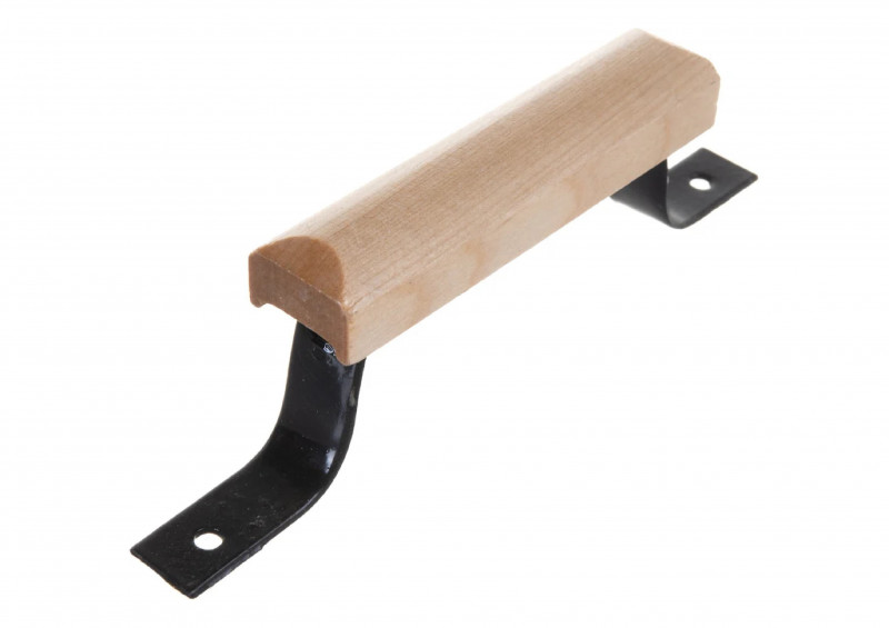 Ручка-скоба РС-80 дерево/металл плоская