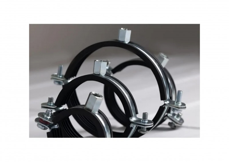 Хомут сантехнический с гайкой 3" 87-97мм М8