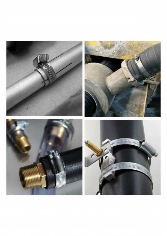 Хомут червячный 60-80мм цинк