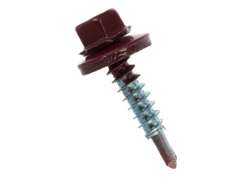 Саморез кровельный RAL3005 5,5х19 винно-красный