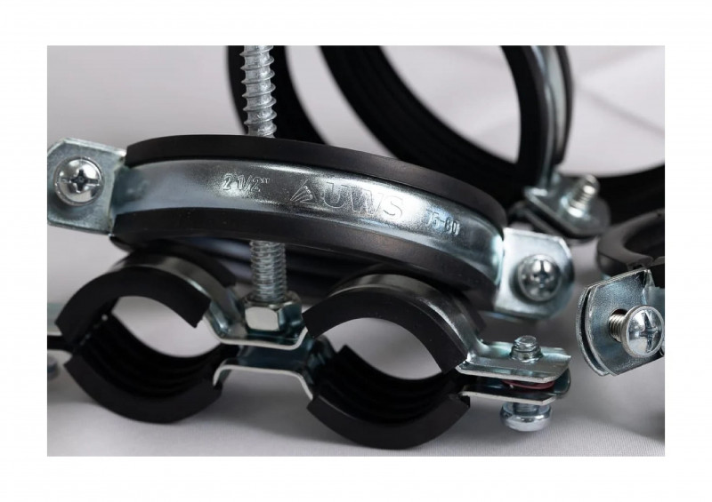 Хомут сантехнический с гайкой 2" 58-65мм М8