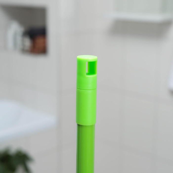 Швабра для мытья пола плоская,насадка из микрофибры 38х8см,телескопическая ручка 77-128см